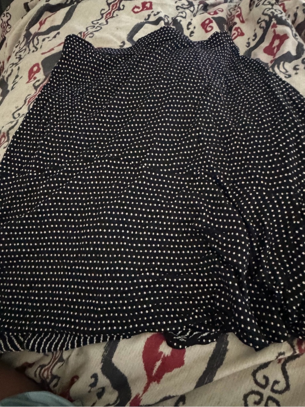 Max Edition Black Skirt with White Polka Dots - Flared Skater Style